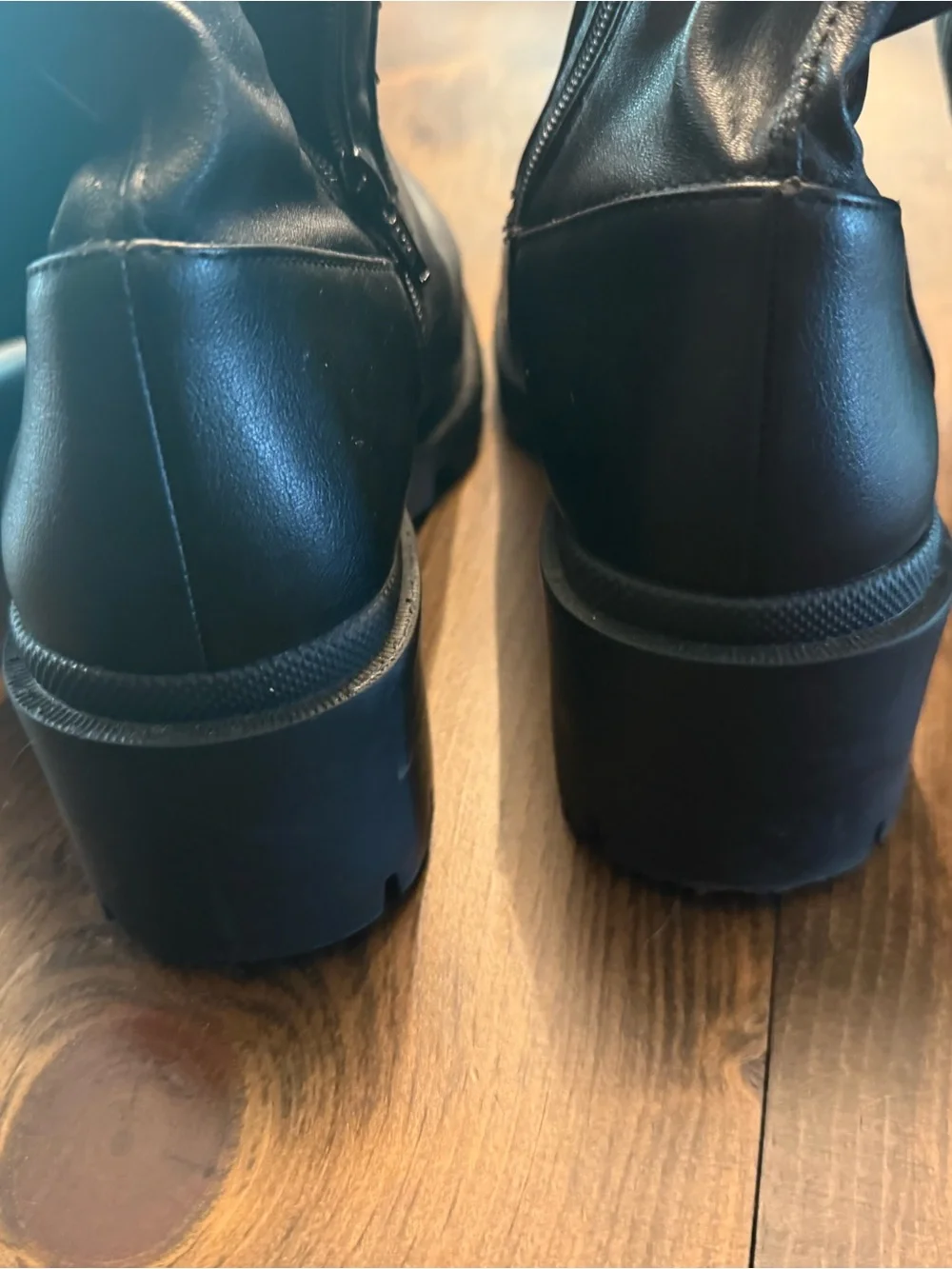 Steve Madden Black Women's Knee-High Lug Sole Riding Boots